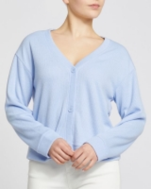 Knitted Look Button Soft Cardigan