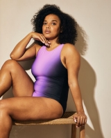 Dunnes Stores  Ombre High Neck Sports Swimsuit