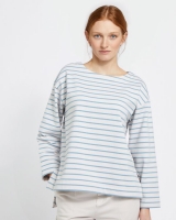 Dunnes Stores  Carolyn Donnelly The Edit Cotton Rich Stripe Sweatshirt