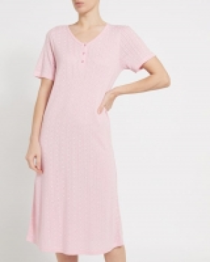 Dunnes Stores  Short Sleeved Pointelle Nightdress