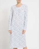 Dunnes Stores  Long Sleeve Shirred Nightdress