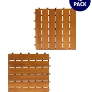 Gardenline Wooden Decking Tiles 12.99 €