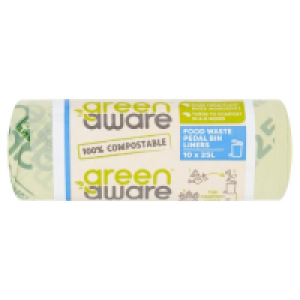 Green Aware 25l Compostable Food Waste Bin Liners