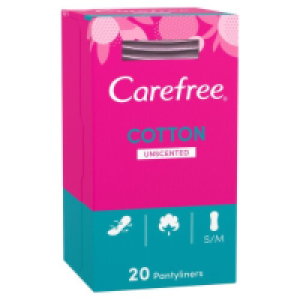 Carefree Cotton Unscented Panty Liners 1.25 €