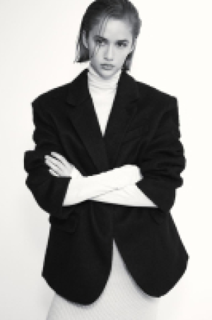Oversized wool-blend blazer
