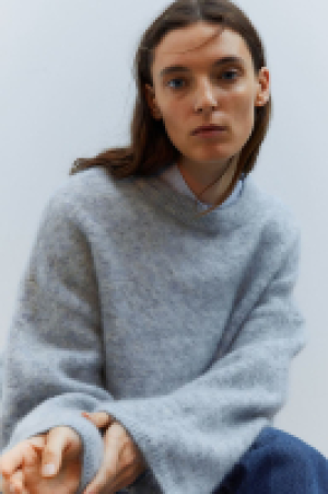 Oversized mohair-blend jumper