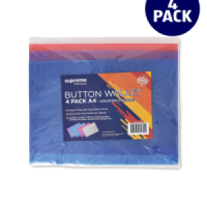 Button Wallets 4 Pack