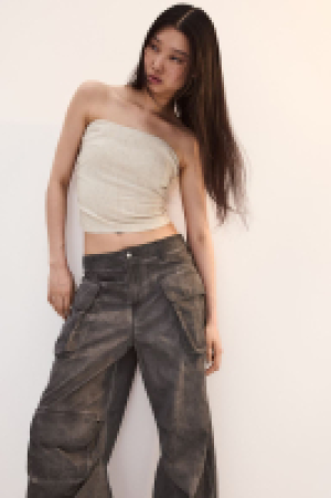 Gathered corset top