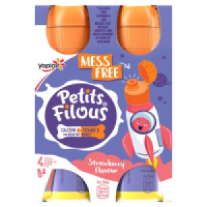 Petits Filous Mess Free Strawberry Drink 4 Pack
