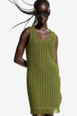 Crochet-look dress