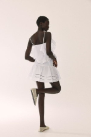 Smock-waisted mini skirt