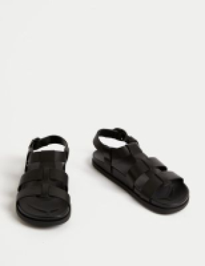 M&s Collection Leather Ankle Strap Footbed Sandals
