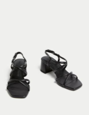M&s Collection Wide Fit Strappy Block Heel Sandals