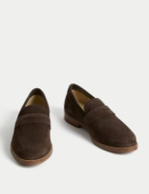 M&s Collection Kids Suede Loafers (3 Large - 7 Large)