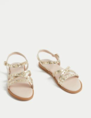Marks and Spencer M&s Collection Kids Studded Strap Sandals (1 Large - 6 Large)