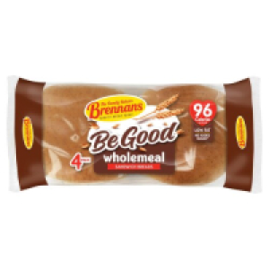 SuperValu  Brennans Wholemeal Sandwich Breads 4 Pack