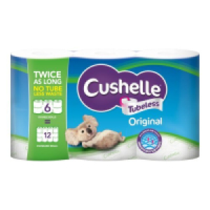 SuperValu  Cushelle Original Tubeless Double Roll 6 Rolls