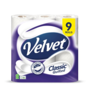 Velvet Classic Quilted Toilet Tissues 9 rolls 4.00 €