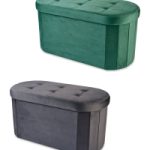 Aldi  Kirkton House Velvet Oval Ottoman