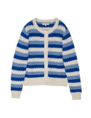 Marks and Spencer Chinti & Parker Pure Cotton Textured Striped Cardigan