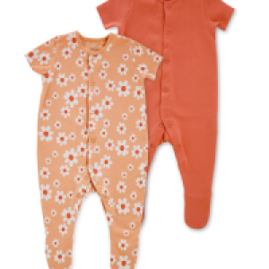 Baby Orange Sleepsuits 2 Pack