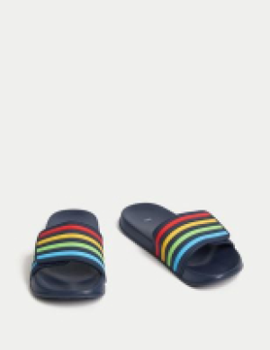 M&s Collection Kids Striped Sliders (1 Large - 7 Large)