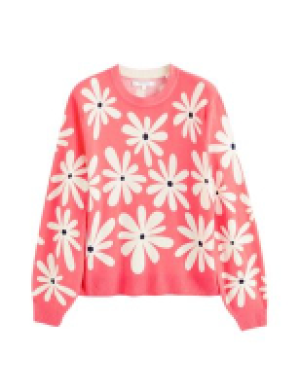 Marks and Spencer Chinti & Parker Wool Rich Floral Sweatshirt with Cashmere
