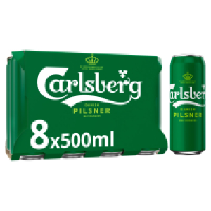 Carlsberg Danish Pilsner Lager Cans 8 Pack 15.00 €