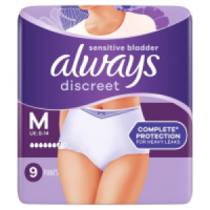 Always Discreet Incontinence Underwear Plus Medium 11.00 €