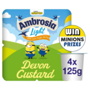 SuperValu  Ambrosia Light Devon Custard 4 Pack