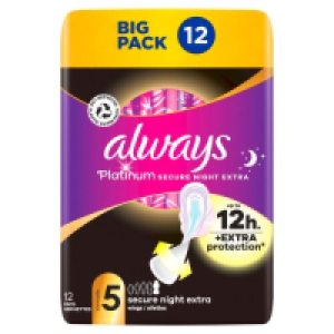 Always Platinum Secure Night Extra Sanitary Towels Size 5 4.69 €