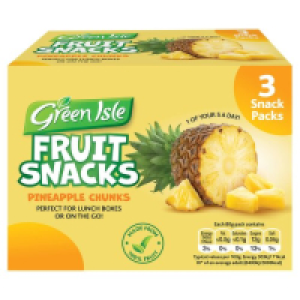 Green Isle Pineapple Chunks Fruit Snacks 3 Pack