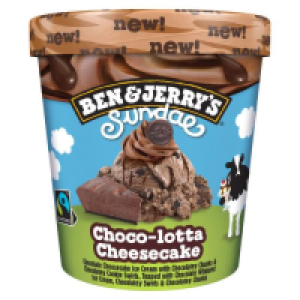 Ben & Jerrys Ice Cream Choco-lotta Cheesecake Sundae