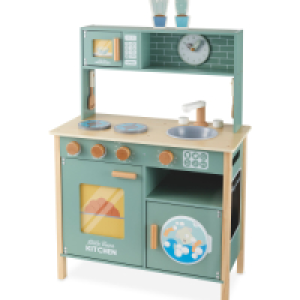 Little Town Wooden Green Toy Kitchen