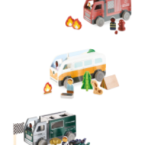 Little Town Wooden Fold Out Vehicles