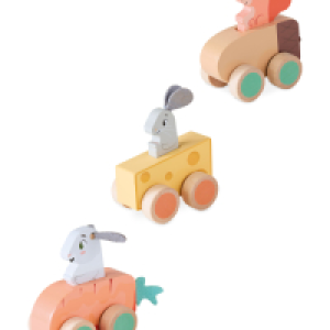 Wooden 2D Wheeled Animals
