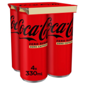 Coca Cola Zero Sugar Zero Caffeine Can 4 Pack