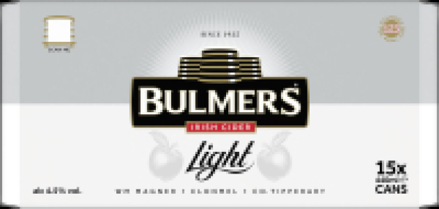 Bulmers Irish Cider Light Cans