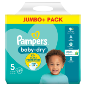Pampers Baby Dry Nappies Size 5 Jumbo+ Pack 16.00 €