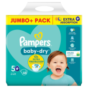 Pampers Baby Dry Size 5+ Nappies Jumbo+ Pack 16.00 €