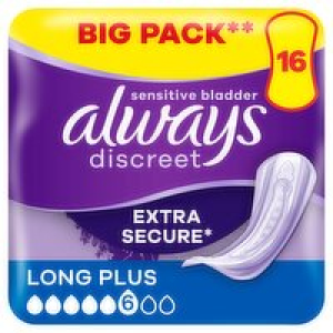 SuperValu  Always Discreet for Sensitive Bladder Long Pluse Pads