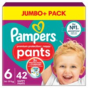 Pampers Premium Protection Nappy Pants Size 6 Nappies