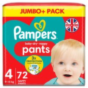 Pampers Baby Dry Nappy Pants Size 4 Jumbo+ Pack 16.00 €