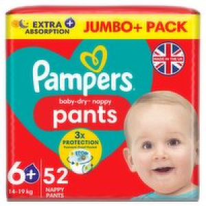 Pampers Baby-Dry Nappy Pants Size 6+ Jumbo+ Pack 16.00 €