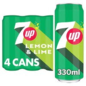 7UP Lemon & Lime Can 4 Pack 4.00 €