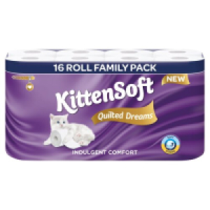 SuperValu  Kittensoft Quilted Dreams Toilet Tissue 16 Roll