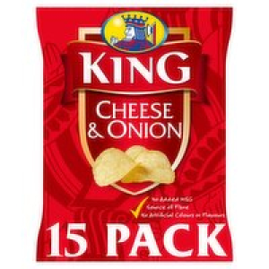 King Cheese & Onion Crisps 15 Pack 4.00 €
