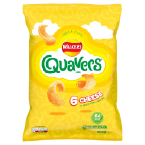 Walkers Quavers Cheese Flavour Crisps 6 Pack