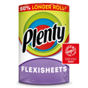 Plenty Flexi-Sized Sheets 50% Longer Tubeless Kitchen Towel