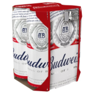 Budweiser Beer Can 4 Pack